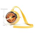 Tuphregyow USB Portable Fan Leafless Design Pocket Size Rechargeable Hanging Neck Small Fan Ideal for Travel and Outdoor Use Yellow