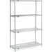 86 x 48 x 14 in. Nexel Stainless Steel Starter 5 Tier Wire Shelving