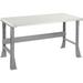 Fixed Height Workbench with Flared Leg Laminate Square Edge - Gray - 60 x 30 x 34 in.