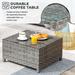 HOOOWOOO Patio Furniture Outdoor 6-piece Grey Rattan Sectional Set with Ottoman