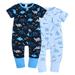 MYGBCPJS Baby Infant 2-Pack Zipper Romper Toddler Boys Girls Short Sleeve Cotton Playsuit 2 Way Zip Jumpsuit Sleep and Play One-piece Pajamas (3-36 Months)