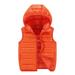 ZMHEGW Coats for Toddler Child Kids Baby Boys Girls Sleeveless Winter Solid Hooded Vest Outer Outwear Outfits Clothes Jackets for Children