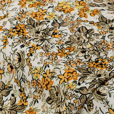 Crêpe-Satin Streublümchen, gelb-color Image