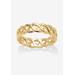 Women's Braided Link Ring In Gold-Plated by PalmBeach Jewelry in Gold (Size 9)