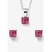 Women's Birthstone Jewelry Set In .925 Silver by PalmBeach Jewelry in October