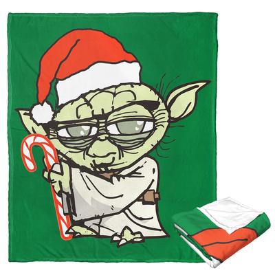 Star Wars Yoda Festive Silk Touch Throw Blanket by...
