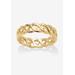 Women's Braided Link Ring In Gold-Plated by PalmBeach Jewelry in Gold (Size 7)