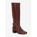 Women's Max Wide Calf Boot by Ros Hommerson in Tobacco Leather Suede (Size 9 M)