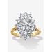 Women's 1.82 Tcw Cubic Zirconia Gold-Plated Marquise-Shaped Cluster Cocktail Ring by PalmBeach Jewelry in Gold (Size 8)