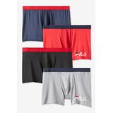 Men's Big & Tall Fila® 4-Pack Mesh Pouch Boxer Briefs by FILA in Multi Pack (Size 2XL)