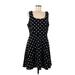 FASHION TO FIGURE Casual Dress - A-Line: Black Polka Dots Dresses - Women's Size 7 Plus
