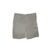 Sonoma Goods for Life Khaki Shorts: Gray Print Mid-Length Bottoms - Women's Size 10 - Light Wash