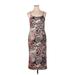 Shein Casual Dress - Midi Scoop Neck Sleeveless: Brown Leopard Print Dresses - Women's Size 0X