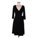 AB Studio Casual Dress - Midi: Black Solid Dresses - Women's Size Medium