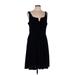 K. Jordan Casual Dress - A-Line: Black Print Dresses - Women's Size Large