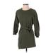 All in Favor Casual Dress - Sweater Dress: Green Dresses - Women's Size X-Small