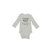 Just One You Made by Carter's Long Sleeve Onesie: Gray Marled Bottoms - Size 3 Month