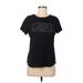 Fifth Sun Short Sleeve T-Shirt: Black Solid Tops - Women's Size Medium