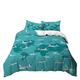 Morbuy Duvet Cover Set for Single Double Super King Size Bed, Microfiber 3D Airplane Printed Bedding Sets Duvet Set with Pillowcases and Quilt case (Lake Green,220x240cm)
