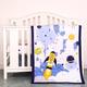 Baby Bees 3 Pieces Space Crib Bedding Sets for Boys and Girls | Baby Bedding Set of 2 Crib Fitted Sheets & Quilt for Standard Size Crib