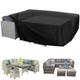 Funshot Cube Garden Furniture Set Covers Waterproof, Large Garden Furniture Cover 200x200x90cm, Garden Square Table Cover Windproof Anti-UV, Heavy Duty 420D Oxford Fabric Patio Set Cover for Table