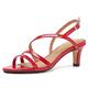 MAIERNISI JESSI Strappy Dress Sandals For Women Kitten Heel Slingback Heels, Unisex Men's Women's Series Patent Red EU39 - US 8 Women/6.5 Men, Patent Red, 8 Women/6.5 Men