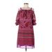 Gabby Skye Casual Dress - Popover: Purple Paisley Dresses - Women's Size 8