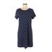 Old Navy Casual Dress - Shift: Blue Polka Dots Dresses - Women's Size Medium
