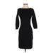 Lauren by Ralph Lauren Casual Dress - Sheath: Black Solid Dresses - Women's Size X-Small