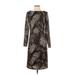 Carmen Carmen Marc Valvo Casual Dress: Brown Leopard Print Dresses - Women's Size Medium