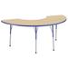 Factory Direct Partners Half Moon T-Mold Adjustable Height Activity Table Laminate/Metal in Brown | Wayfair 10077-MPBL