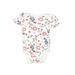 Just One You Made by Carter's Short Sleeve Onesie: White Floral Bottoms - Size 3 Month