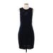 Rag & Bone Casual Dress - Sheath High Neck Sleeveless: Black Solid Dresses - Women's Size Large