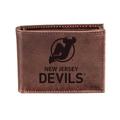 Brown New Jersey Devils Bi-Fold Leather Wallet