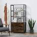 17 Stories Syndi Storage Bookcase in Brown | 62.7 H x 31.5 W x 15.7 D in | Wayfair 6402729410B146C095ADE7F79B9A010A