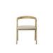 Corrigan Studio® Loza Arm Chair in/Beige Wood/Upholstered/Fabric in Brown | 30.5 H x 22.5 W x 21 D in | Wayfair 09D32C6D676143EE892F0325A1788CB1
