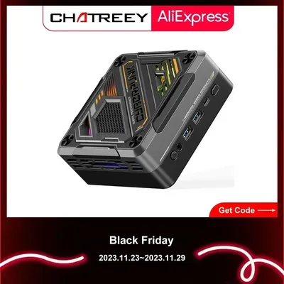 Chatreey-Mini PC de jeu AN3 avec éclairage coloré ordinateur de bureau WiFi 6 BT 780 R7 7840HS