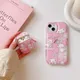 Coque en Silicone souple rose My Melody pour iPhone compatible modèles 1 2 3 Pro 2 13 12 Pro