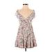 Aeropostale Casual Dress - A-Line: Pink Print Dresses - Women's Size X-Small