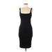 Zara Casual Dress - Bodycon Square Sleeveless: Black Print Dresses - Women's Size Medium