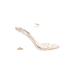 Only Maker Mule/Clog: Slide Stilleto Cocktail Party Ivory Print Shoes - Women's Size 39 - Open Toe