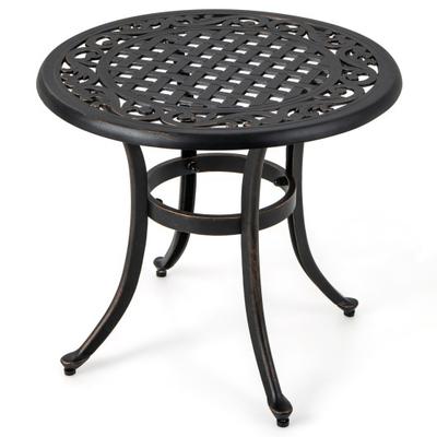 Costway 24 Inch Patio Side Table with Adjustable F...