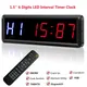 1.5'' Large Gym Clock Timer Stopwatch Count Down/Up Workout Timer Interval Clock with Buzzer LED