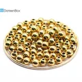 20pcs Gold Color 304 Stainless Steel Round Ball Beads Charm Loose Bead Diy Bracelet Necklace Bead