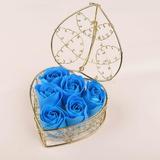 Floral Scented Bath Soap Rose Flower Petals Iron Basket Gift Box Artificial Flowers Valentine s Day Christmas Romantic Gifts Wedding Decorations