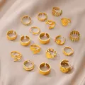 30 Stil Edelstahl Ring für Frauen Gold Farbe weibliche Ringe Modeschmuck trend ige