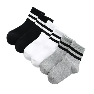 3 Paare/los Jungen Socken Frühling & Herbst Streifen Hohe Qualität Baumwolle Marke Student Kinder