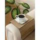 25*45 cm Faltbare Seite Tisch Kaffee Tisch Sitz Kante Holz Bier Sofa Rand Tragbare Sofa Fach