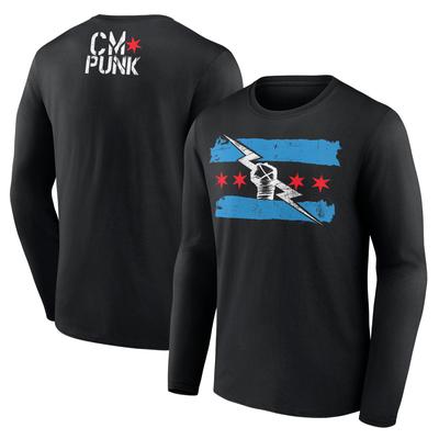 WWE Return of CM Punk Langarm T-Shirt - Schwarz - Herren Image