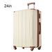 ABS Expandable Hardshell Lightweight Luggage with TSA Lock, Carry On Spinner Suitcase with Corner Protection & Adjustable Handle